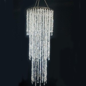 Customized Luxury European Modern Style Iron Metal Acrylic Branch Type Chrome Top Quality Ceiling Lighting Decorations Weddings