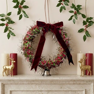 Wholesale Handmade Woven Kit Artificial Christmas Wreath for Front Door Window Ornament Home Holiday Party Decoration