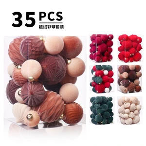 35PCS Shatterproof Christmas Ball Ornaments Mixed Design Baubles Set for Tree Decoration