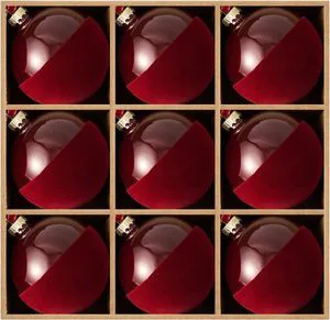 More Popular Half Flocked Christmas Ball Tree Ornaments Personalized Christmas Tree Balls Wine Red Custom Christmas Ball Set