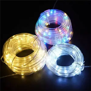 Shineu IP65 Rated 2700K Warm White Copper Core LED Fairy Tube String Lights AC Powered for Weddings Parties Christmas Decoration