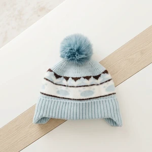 2026 Fashion New Beanie Hat Jacquard Woven Design Wholesale Winter Unisex Children's Argyle Cartoon Dot Soft Knitted