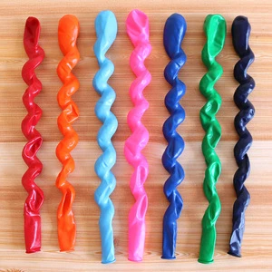Hot Sale Spiral Shape Flying Kids Toy Party Decoration Latex Screw Balloons