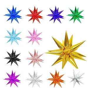 China Wedding Decoration Star-shaped Foil Balloons Water-drop Design; Hexagram Model CH-109 Birthday Parties Mall