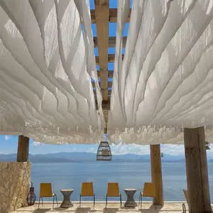 Wind-driven Ceiling Gauze Curtain Wedding Party Decorations Wedding Hall Suspended Ceiling Wedding Curtains