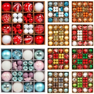 Creative Painted Christmas Decoration Ball Gift Box Set Ornaments for Hanging Party Christmas Tree Decoration
