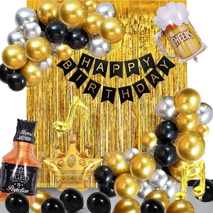 Happy New Year Foil Balloon for Party Decorations Globos Kids Gifts Wine Bottle Star Round Ht Balloons