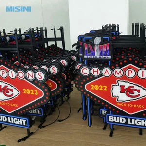 High Quality Custom Steel Signage Open Giant Light-Up Neon PVC Sign for Buildings Shops Bars & Weddings LED Stand Installation
