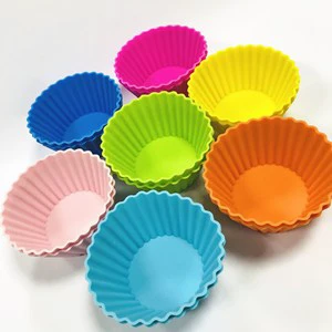 Round Silicone Cake Mold Baking Tool Food Safe Muffin & Cupcake Mold
