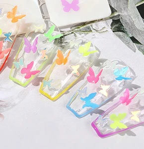 Decoration Fluorescent butterfly Glitter Flake Colorful Sequin for Nail Polish and Event & Party