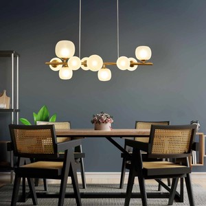 Excellent Quality Elegant Chandeliers And Light Fixtures Ceiling Lamp 10 Lights Opal White Tulips Nicoletta