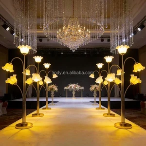 Wedding Party Decor White LED Butterfly Wings Electric Luminous Road Lead Flower Light Wedding Light with AC Power Supply