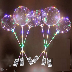 Wholesale Birthday Party Decoration Balloons LED Bubble Balloons 18 Inch BoBo Balloon