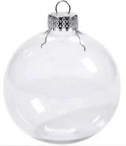 6cm Clear Glass Christmas Ornament Balls - Elegant Tree Decorations (100pcs)