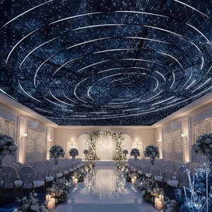 Wedding Scene Stage Meteor Shower Starry Decoration Ceiling Light Strip for Wedding Hall