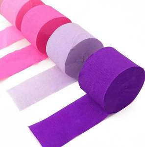 Colored Crepe Paper Roll 250cm 10/15/25/50cm Origami Crinkled Flower for Wedding Confetti Party Decoration Gift Craft Wrapping