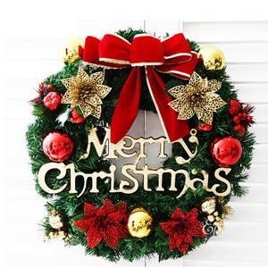 TC Christmas Garland Hanging Ornaments Door Hanging Window Props Background Christmas Tree Accessories Christmas Wreath