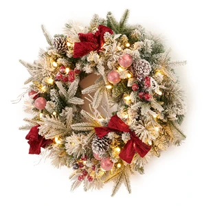 Christmas Wreath 30cm Christmas Decoration Simulation Wreath Window Door Hanging Christmas Shopping Mall Scene Decoration Props