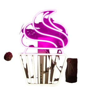 LED Cupcake Custom Neon Sign For Bakery Dessert Shop Bar Cafe Office Retail Shop Candyland Party Decorations Custom Neon Lights