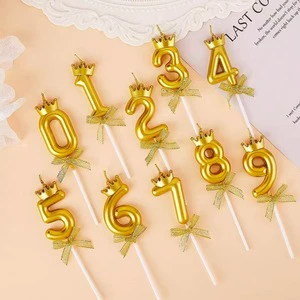 Handmade Creative Crown Paraffin Cake Decoration Candles Christmas Birthday Cake Decoration Supplies