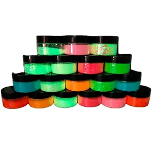 Hot Sale PET Luminous Glitter Powder for Art Glow in Dark Sequins with Various Shapes for DIY and Craft Decoration