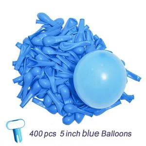 400 Pack Light Blue 5 Inch Latex Small Balloons Bulk Balloon for Birthday Wedding Bridal Baby Shower Supplies Party Decorations