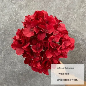Mallorca 5 Hydrangea Wool Simulation Wedding Flowers Elegant Auditorium Ceiling Net Fake Bouquet for Graduation Celebratory