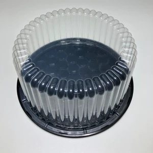 Luxury Custom Pet Plastic Transparent Circle 10inch Cake Box Plastic