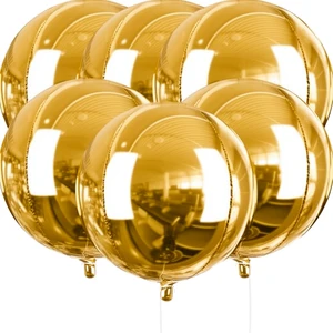 22inch Giant Foil 4D Round Balloon China Party Supplies Globos Ballon Anniversaire Christmas Silver Gold Big Mylar Baloon