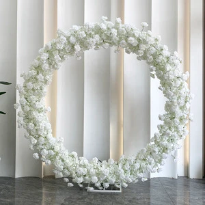 Outdoor Church Wedding Decorations Set Eco-Friendly Silk Artificial White Arch for Event Proposal Design Durable Wedding Arch