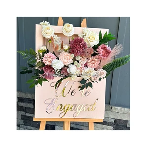 Highly Quality Event Acrylic Signage Wedding Welcome Sign Wedding Sign Flower Box for Event Party Decoration
