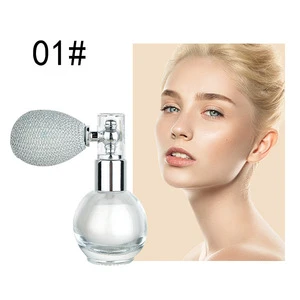 Highlighter Glitter Spray Loose Powder Glass Jar Private Label Long-Lasting High Gloss Spray Shimmer Sparkle Body Spray Makeup