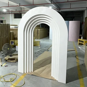Wedding Multi-layer White Acrylic Arch for Wedding Event Children Birthday Party Backdrop Decoration