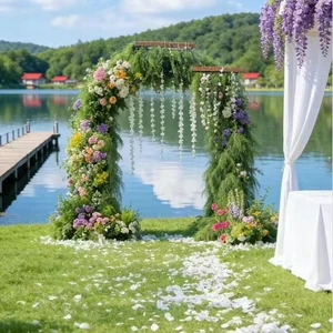 Hot Sale Wedding Arch Floral Arrangement Artificial Flower Arch for Wedding Ceremony Party Background Landscape Decor