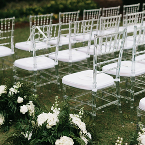 Wholesale Luxury Transparent Hotel Outdoor Clear Crystal Acrylic Chiavari Chairs For Wedding