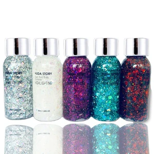 Makeup Party Christmas Sequin Creamy Glitter Waterproof Long Lasting Body Powder Chunky Beauty Eyeshadow Face Glitter 10 Colors