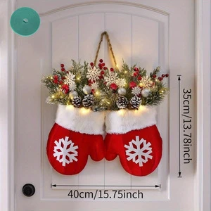 Sparkling Christmas Glove Wreath Christmas Wreath