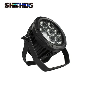 SHEHDS IP65 Waterproof LED Par 7x18W RGBWA UV 6-in-1 Outdoor DMX512 Stage Light For Event Building Garden