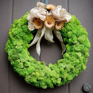 Customized DIY Christmas Wreath Decorations Natural Fresh Moss Eternal Environment-Friendly Window Door Hanging Arrangements