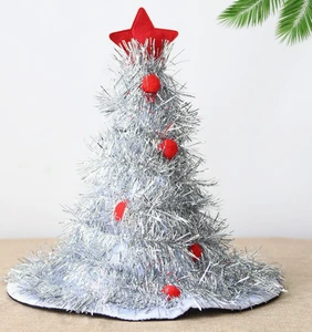 Christmas Tree Hat Christmasdecoration Supplies Non-woven Fabric Rain Silk Christmas Hat Party Supplies Christmas Hat Decoration