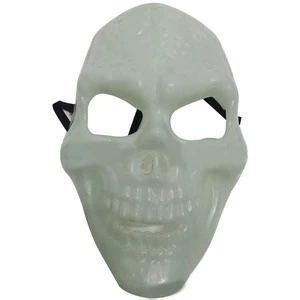 New Arrival Glow in the Dark Halloween Plastic Scary Ghost Mask Skeleton Skull Party Prop