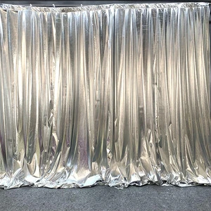 Custom 10*10FT Silver Backdrop Wedding Decoration Ceiling