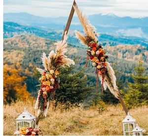 EASTOMMY Wooden Wedding Arch, Wood Arch for Wedding