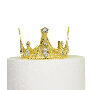 Small Finger Crown Precious Alloy with Flower Decoration for Children's Fashion Show & Birthday Party Cake Decorating Supplies