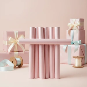 Premium 80GSM Pink Pearlized Wrapping Paper Elegant Shiny Paper for Craft Wedding Gift Decoration