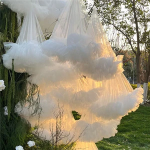Creative Modern Stage Ceiling Hanging Artificial Clouds Wedding Backdrop Curtain Decor