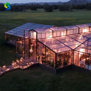 2026 New Arrival Luxury Wedding Tent Design Black Aluminum Structure Atrium Event Tent For Sale
