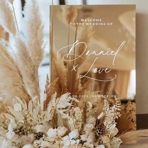 Acrylic Wedding Guide Sign - Full-Visibility Panel to Keep Text Neat & Visible, Making Wedding Entrances Tidy & Inviting