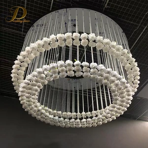 Luxury Wedding Hanging Decorations Round Flower Ceiling Decoration Wedding Beads Curtain