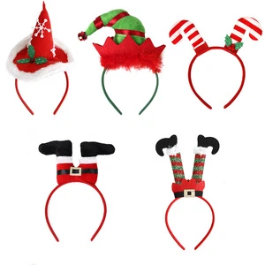 JQ for Christmas Elf Hat Headdress Headband Decorative Santa Claus Leg Children Adult Party Supplies Model